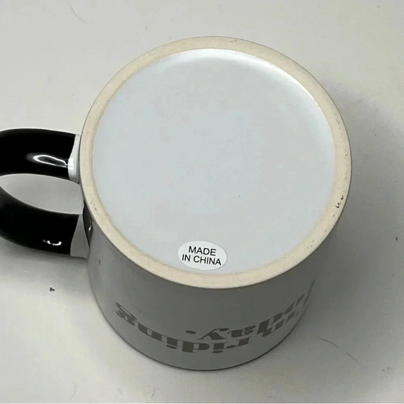 I'm Riding Today Mug Black White Cycling Coffee Cup Bike Bicycling - Picture 2 of 6